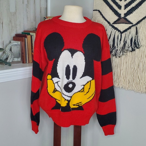 Vintage Sweaters - Vintage 90's Mickey Mouse Sweater NWOT Disney L